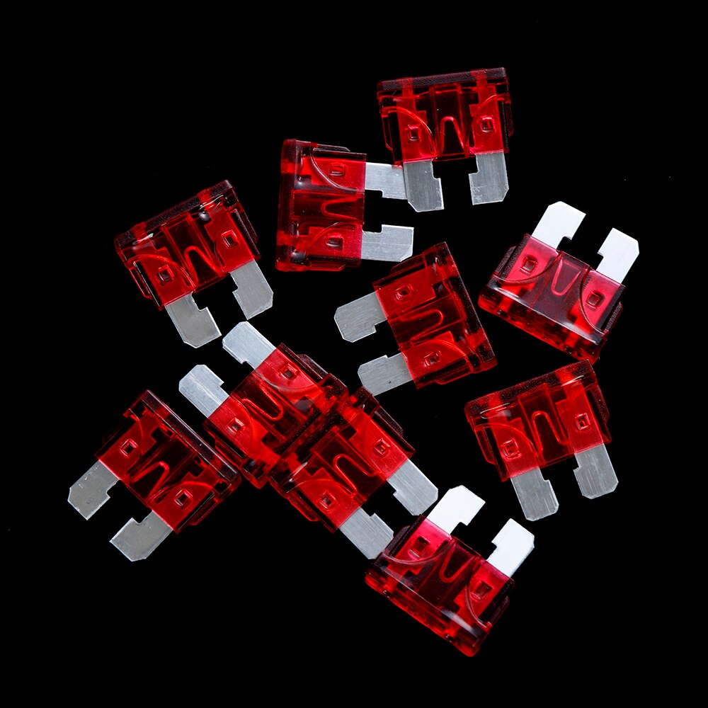 10Pcs Car Auto Medium Size Standaard Blade Fuse Box Plastic Box Assortiment met 1A/2A/3A /4A/5A/7.5A/10A/15A/20A/30A