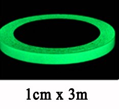 3m selvlysende selvklæbende tape klistermærke fotoluminescerende glød i den mørke diy væg fluorescerende nødsituation trappe linje: 10 mmx 3m