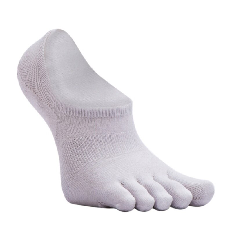 6 färg tillgängliga män absorberar fem tå sport strumpor svett fritid fem tå strumpor osynliga fotled strumpor: D