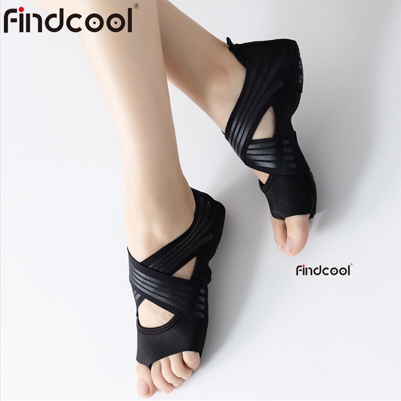 Findcool Professionele Gym Yoga Schoenen Vrouwen Platte Zachte Anti-Slip Zool Ballet Antislip Fitness Dansschoenen Pilates yoga Sokken