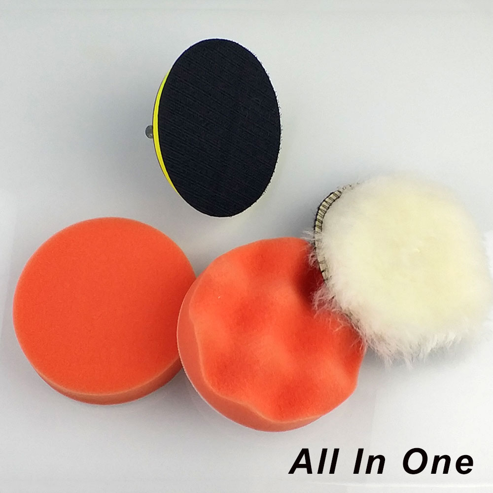 Car Wash Cleaning Gross Polishing Buffing Pad Kit for Auto Car Polishing Wheel Kit Buffer With Drill Adapter