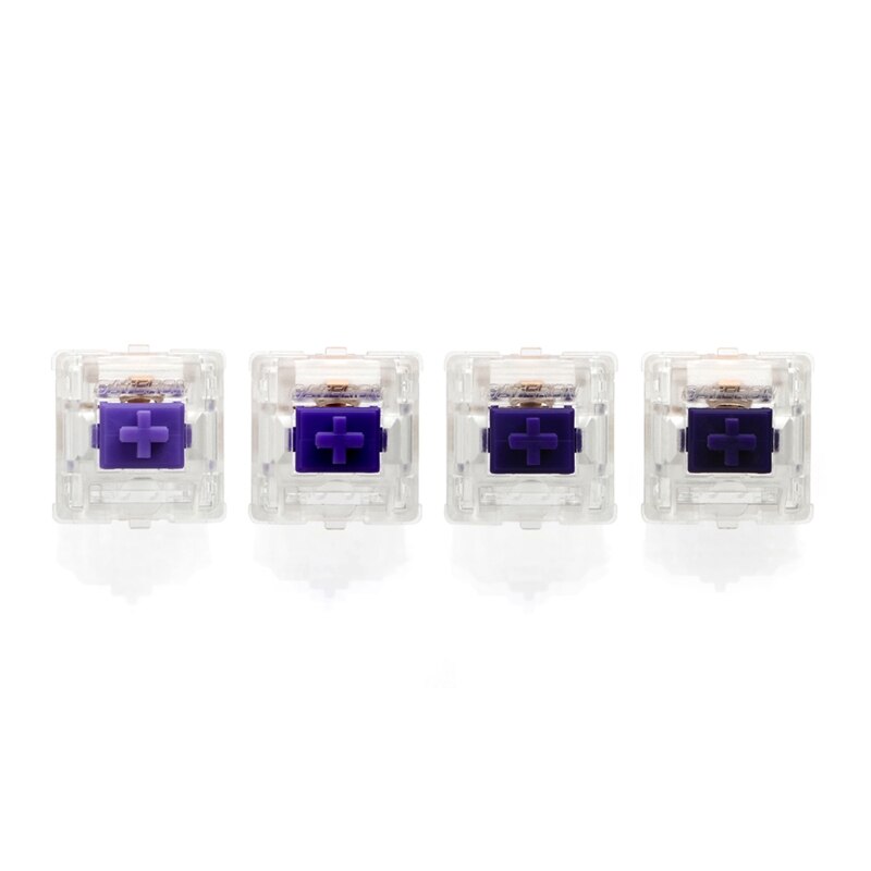 Zealios Tactile V2 Switches MX Style 5pins Mute Purple Linear Switch for Mechanical Keyboard 62g 65g 67g 78g Force