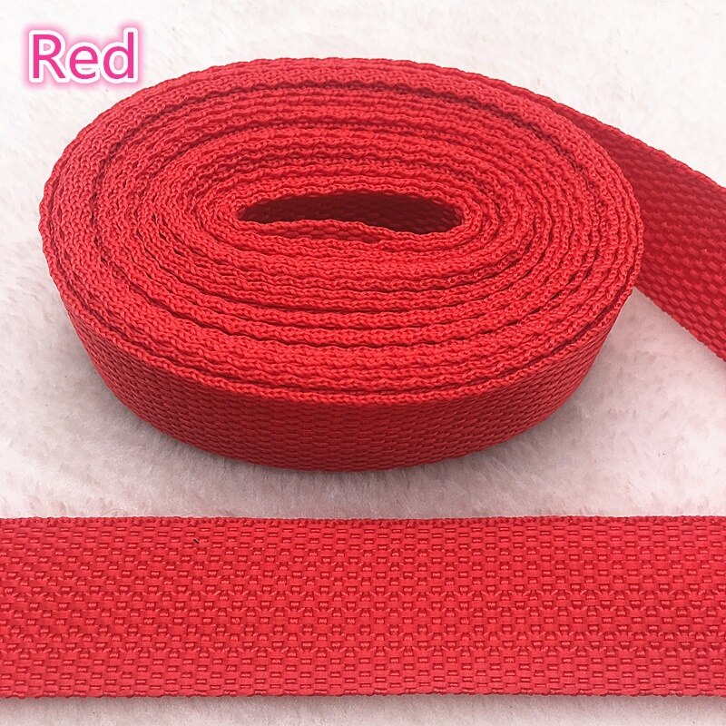 5yards Length 1 Inch (25mm) Width Nylon Webbing Strapping Craft Color U PICK: 08
