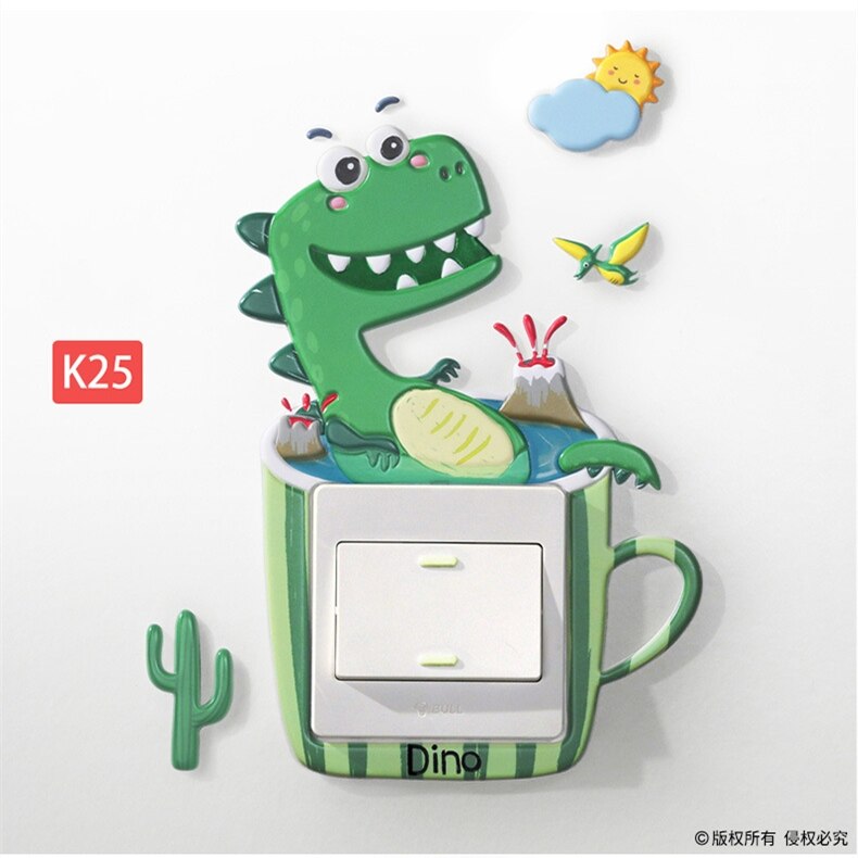 Pegatinas 3d Adesivos De Parede Switch Stickers Naklejki Children&#39;s Room Autocollant Mural Glow In The Dark Adesivi Home Decor: K25