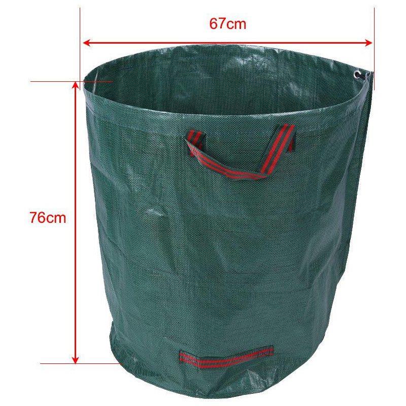 Tuin Afval Tas 2 Pcs 270 Liter Grote Tuin Afval Tas Tuin Weigeren Vuilnis Zak Bin Met Dubbele Gestikt Handvat recycling