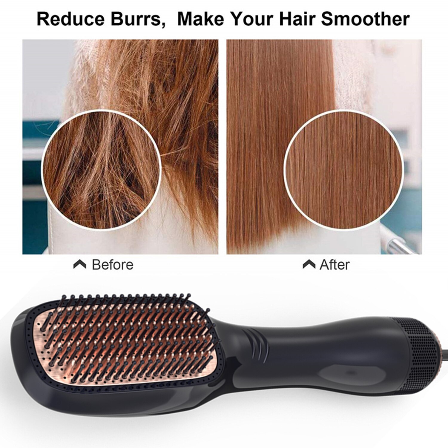 3 in 1 One Step Hair Dryer Styler Volumizer Negative Ionic Electric Blow Hair Dryer Brush Curling Straightener Styler Air B