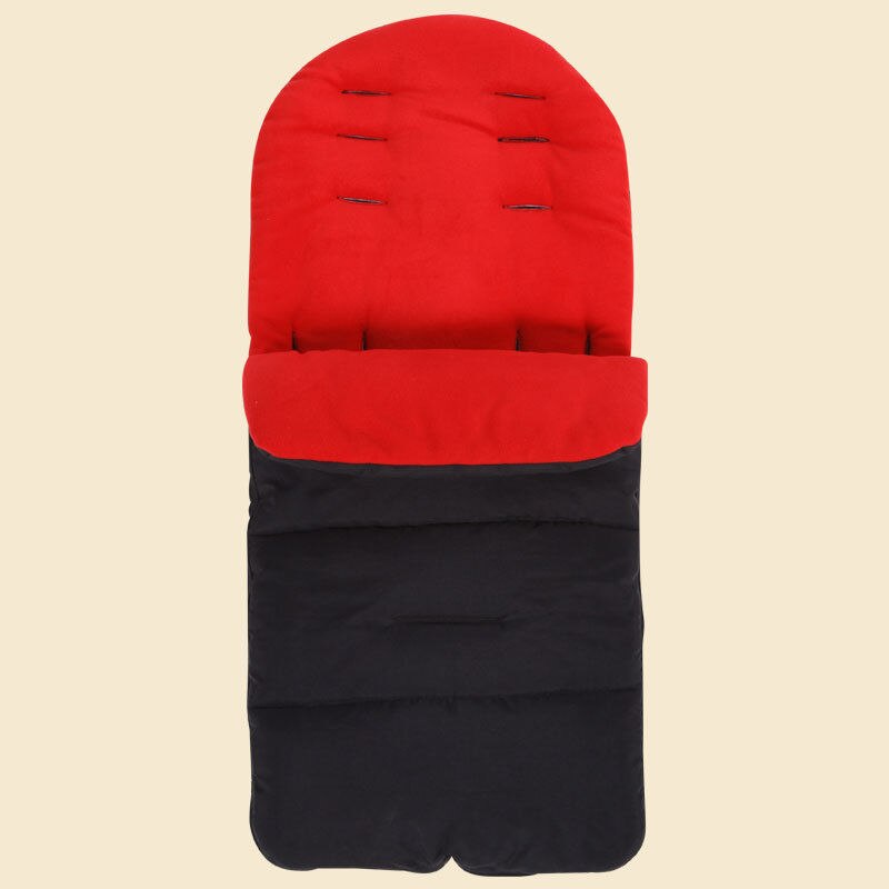 Universel vindtæt varm baby søvn klapvogn fod muff buggy klapvogn barnevogn vogn måttedæksel fodtøj til vinter efterår: Rød