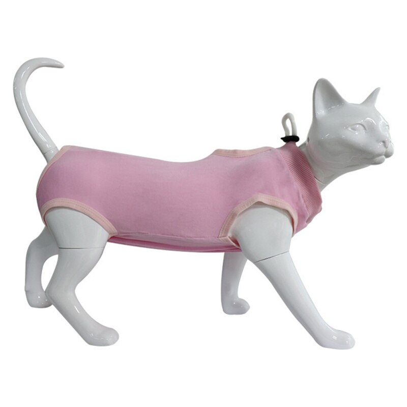 Haustier Chirurgie Rehabilitation Kleidung Post-operativ Kleidung Katze Erholung Schutz Anzug Welpen Kleine Hund Katze Bodenbildung Hemden: Rosa / M