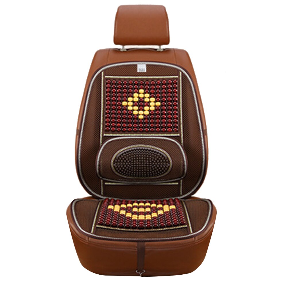 Summer Car Seat Cover Cooling Cushion Mesh Mat Universal Massage Wood Beads Hollow Breathable Cool Pad Cushion Mar19: A