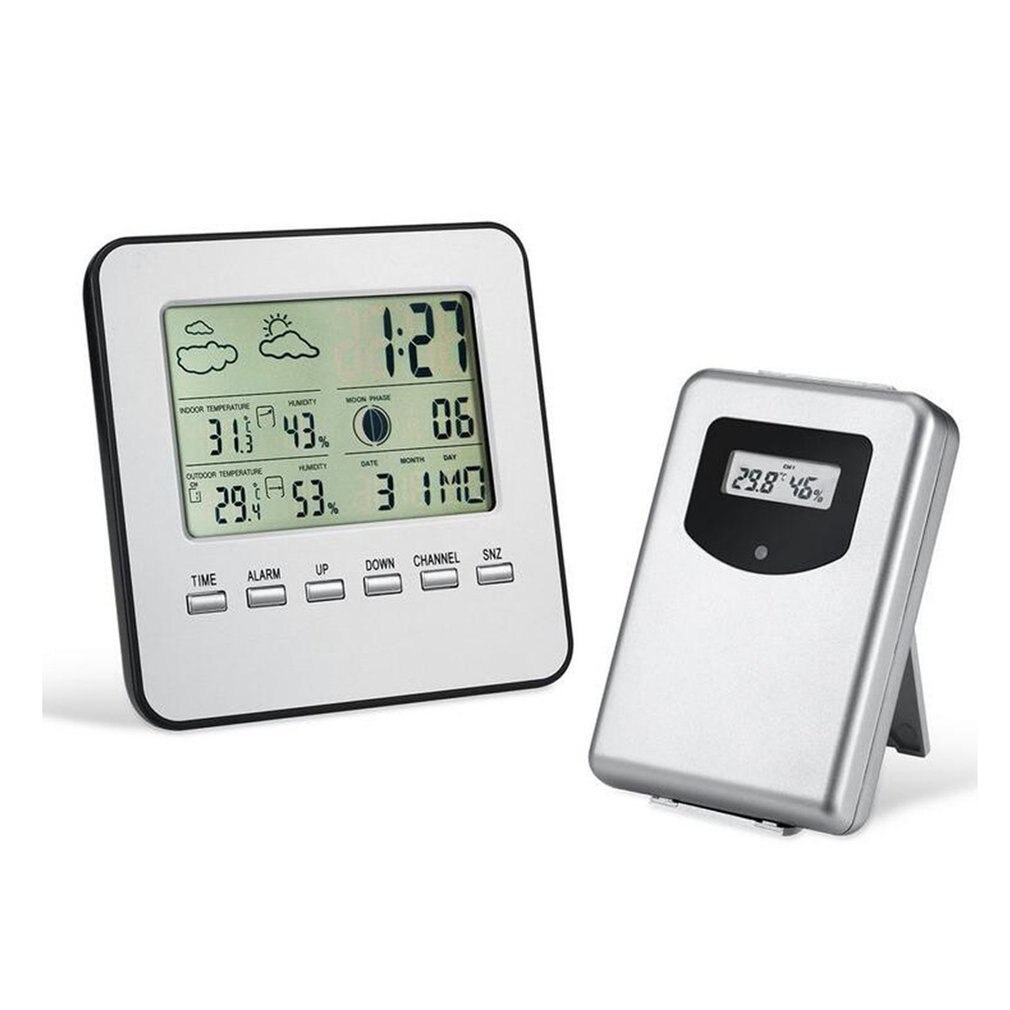 TS-A92 Binnen Buiten Digitale Lcd Thermometer Hygrometer Weerstation Tester Wekker