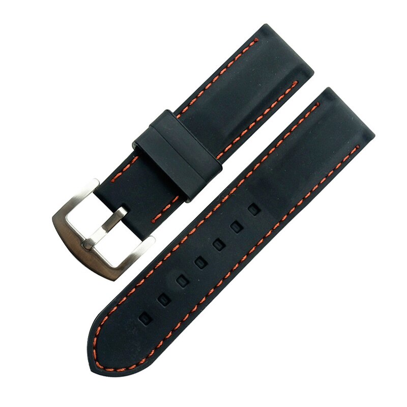 20mm 22mm 24mm 26mm Soft Silicone Watch Strap Belt Waterproof Wristband For Summer Outdoor Sports Watch Bands Accessories: Red / 24mm