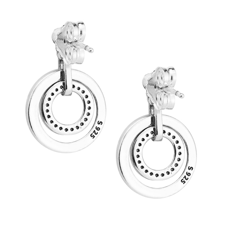 Pendientes 925 Sterling Zilveren Oorbel Cirkels Oorbellen Voor Vrouwen Bruiloft Oorbellen Sieraden Brincos