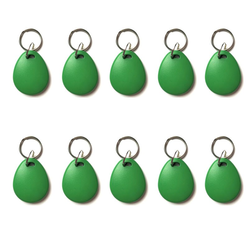 Uid fob 13.56mhz bloco 0 setor gravável ic cartão clone mutável inteligente keyfobs chave tags 1k s50 rfid controle de acesso: 10pcs Green