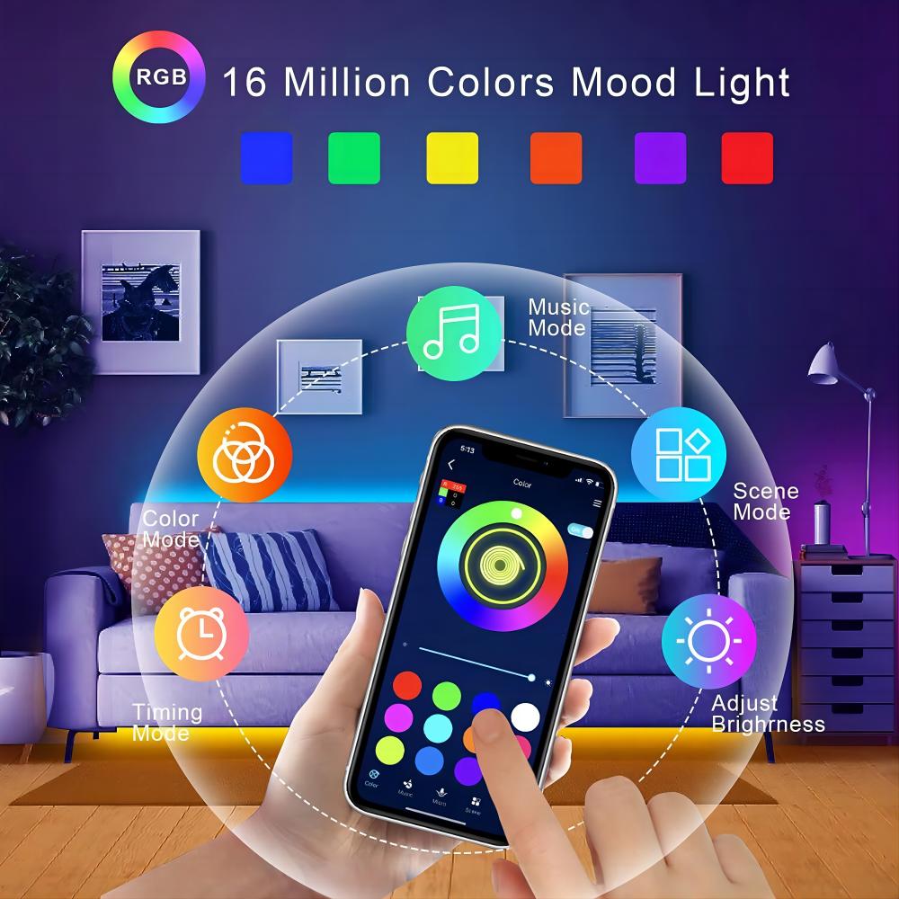 RGB LED Light Strip USB Infrared Remote Control Flexible Lamp Tape Ribbon Diode for Festival Party TV Desk Bedroom Decoration