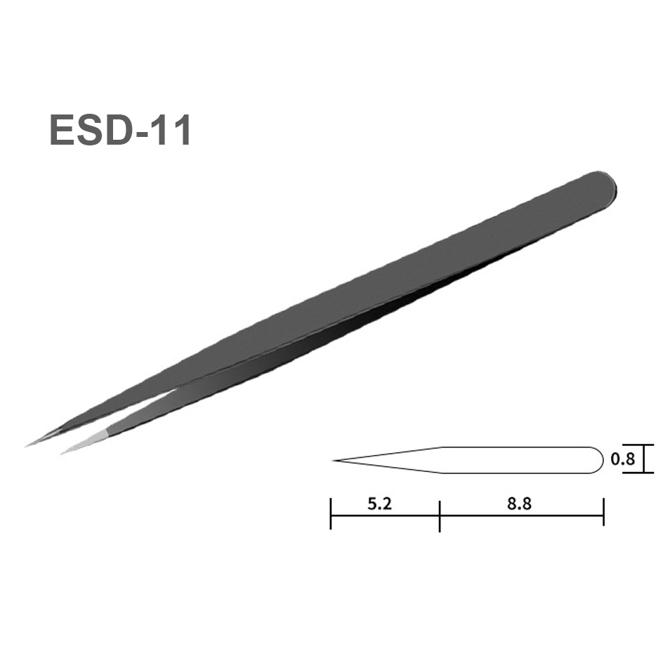 1pc Watch repair tool stainless steel straight curved tweezer watchmaker detail repair tools for mechanical quartz: Blue