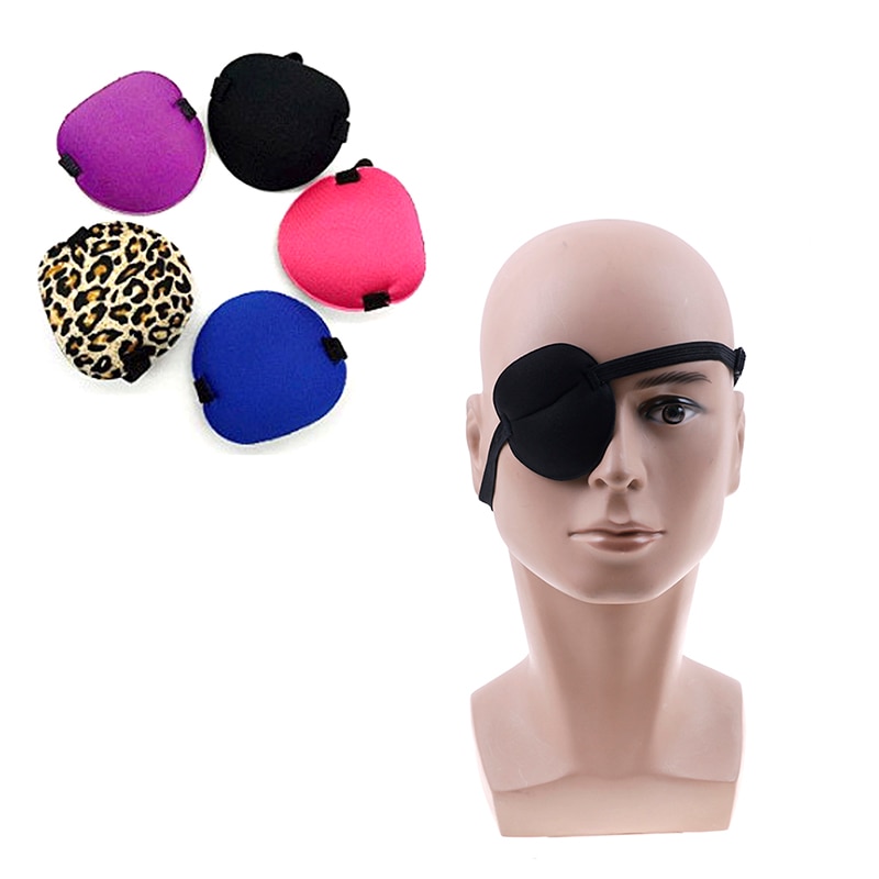 Adult Child Single Eye Cover Eyeshade Sleeping Eye Mask One-eyed Cover Portable Soft Eye Patch Amblyopia Traning Goggles