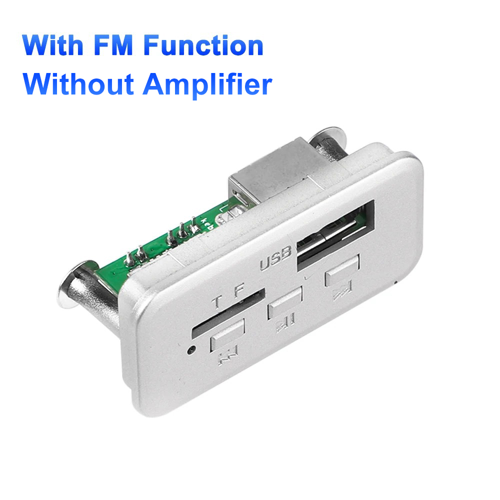 Dekoder MP3 Bluetooth 5.0 DC 12V Car Audio FM Radio Module Handsfree Bezprzewodowy odtwarzacz MP3 Obsługa USB TF AUX do głośnika: green