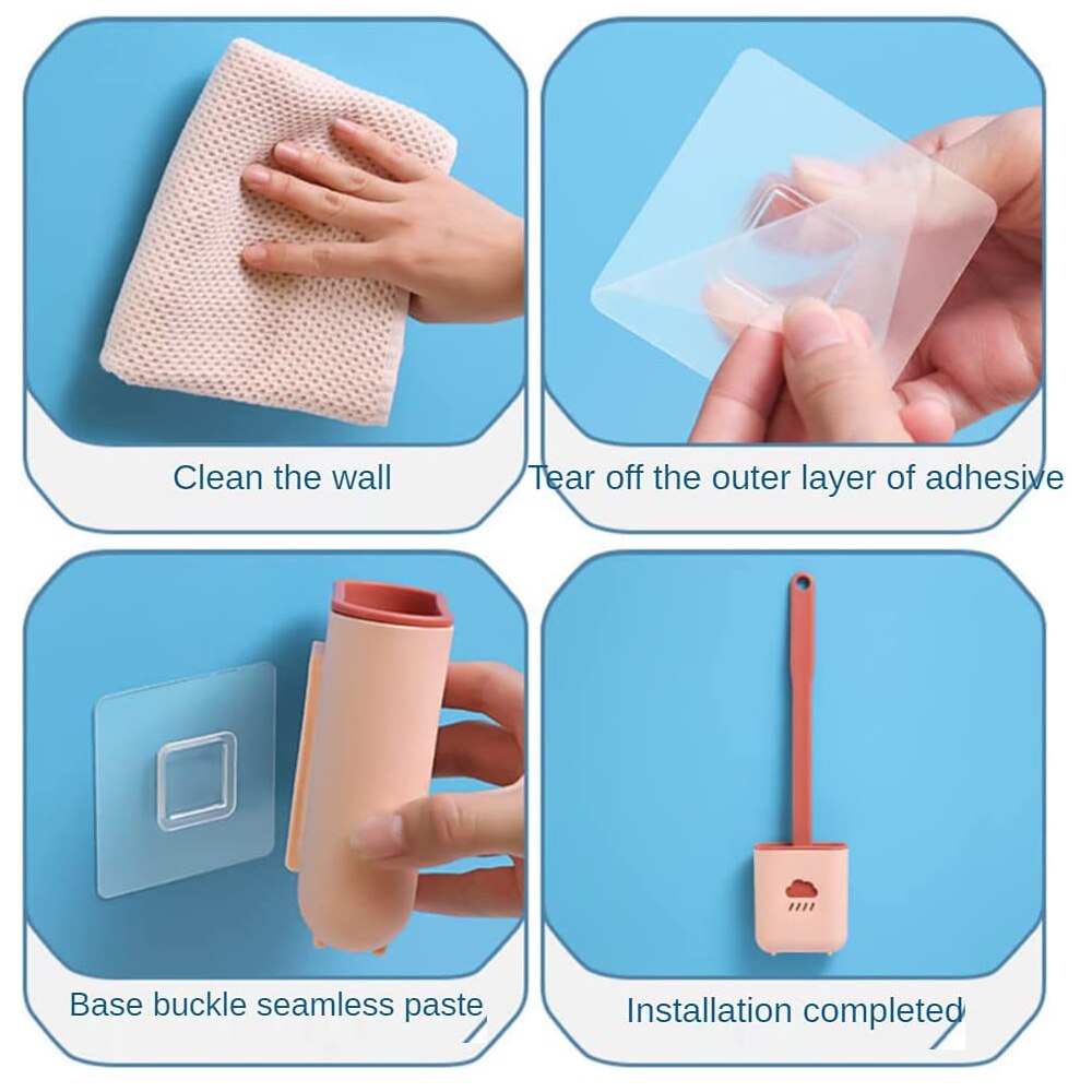Brosse de toilette en Silicone pour WC, Flexible, poils en caoutchouc souples, pour salle de bain, nettoyage mural