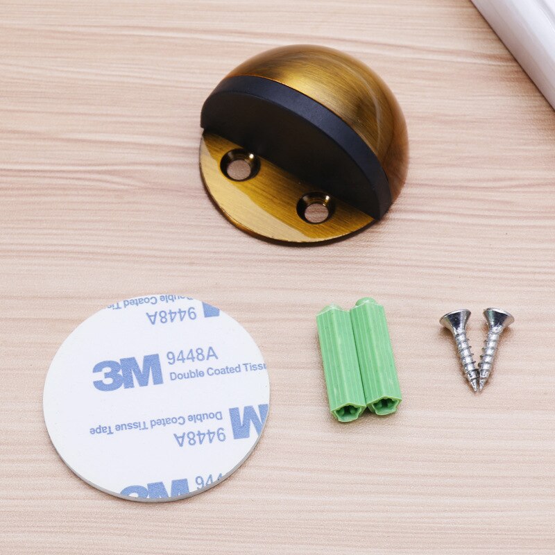 Rubber Doorstop, Stainless Steel, Stickers, Hidden Door Brackets, Floor Mounted, Nailless Door Stops magnetic door stopper: Nonmagnetic 6