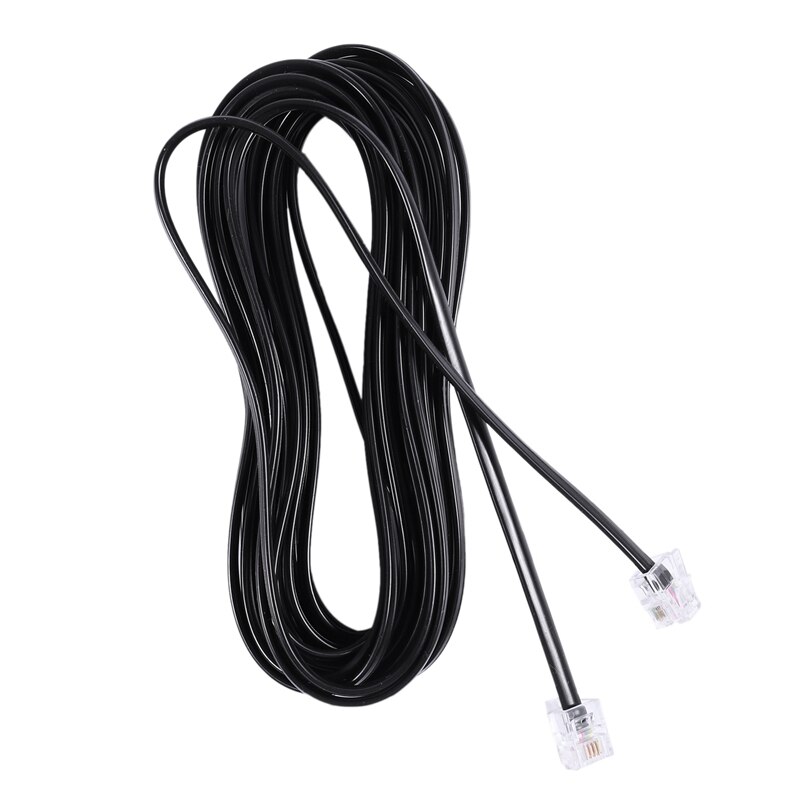 2pcs RJ11 6P4C Telephone Cable Cord ADSL Modem - 5 Meters &amp; 10 Meters