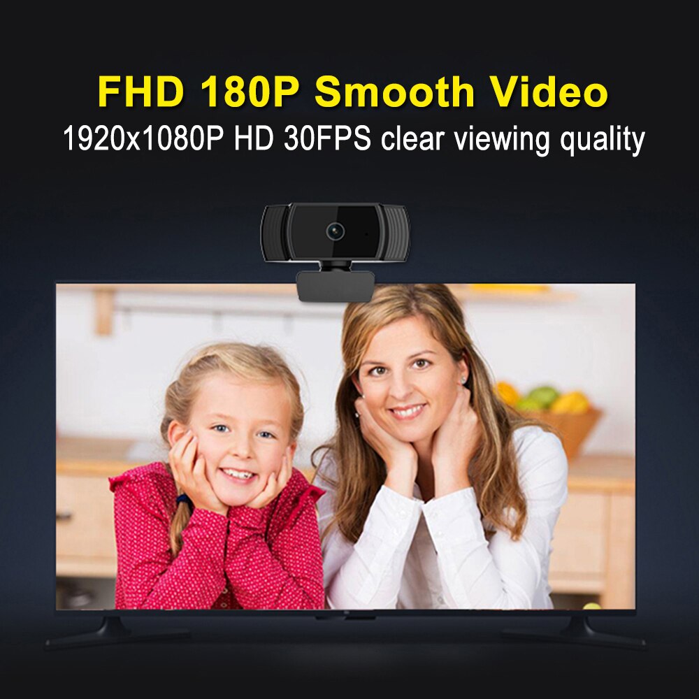 Hd 1080P Pro Webcam Autofocus Camera Full Hd, breedbeeld Video Bellen En Opname Mini Camera Desktop Pc Laptop Webcam