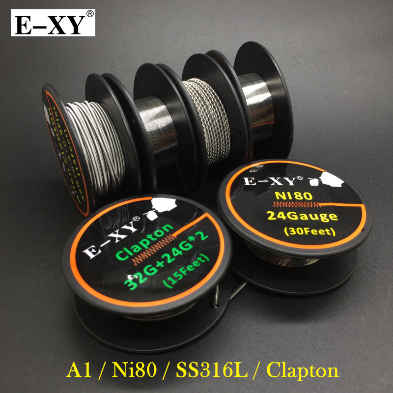 E-XY A1 SS316L Ni80 Alien Fused Clapton Heating Wire Resistance Wire For RDA RTA RDTA Electronic Cigarette Atomizer DIY Coils