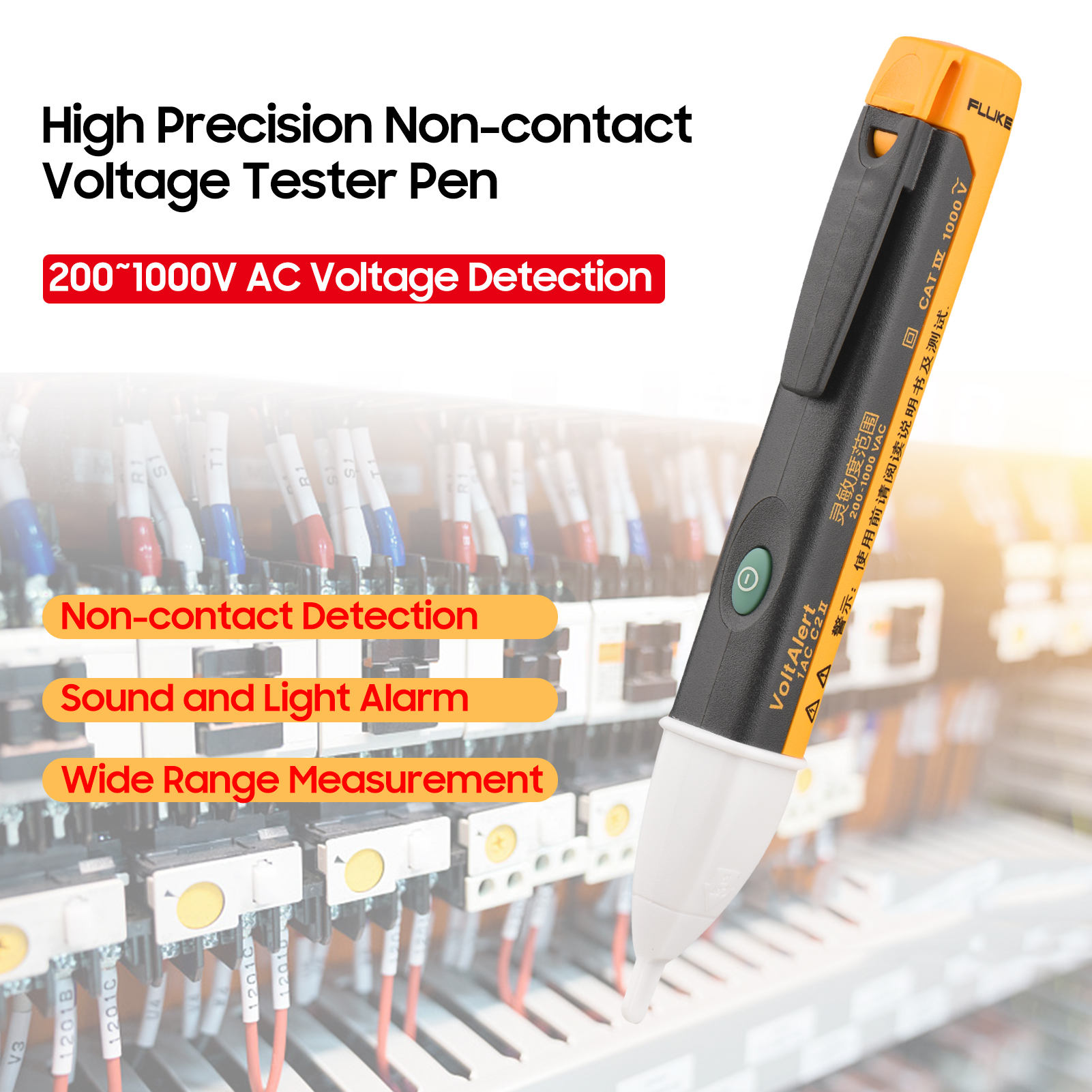 Fluke Mini Handheld Elektrische Prüfung Stift Nicht-kontaktieren Spannung Tester Hohe Präzision Spannung Defekterkennungswerkzeug Klang &Ampere; hell Alarm