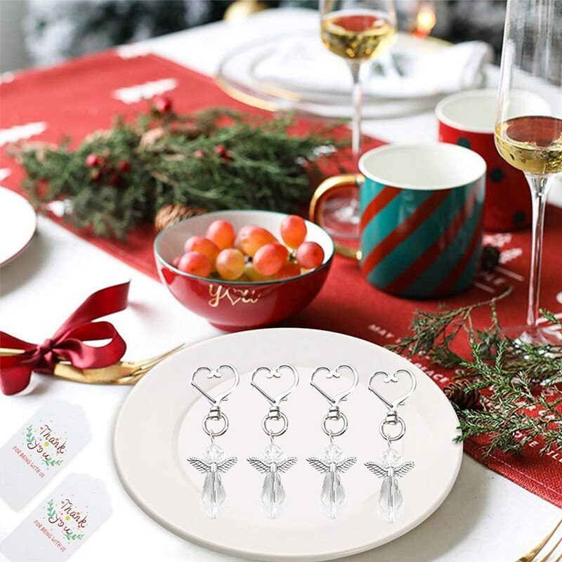 20 stück babyparty-gastgeschenke: engel-schlüsselanhänger Plus organzabeutel, dankeskartenanhänger, gastgeschenke, brautparty