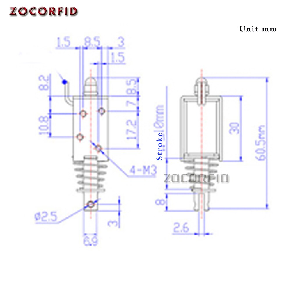 0630B Easy Operation Open Frame Actuator Linear Durable Push Pull Tools Solenoid Electromagnet Mini Electric Magnet DC Through T