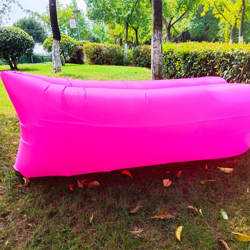 Camping Outdoor Inflatable Sofa Beach Lazy Inflatable Sofa Sleeping Bag Inflatable Bed Fast Folding Air Sofa for Adults