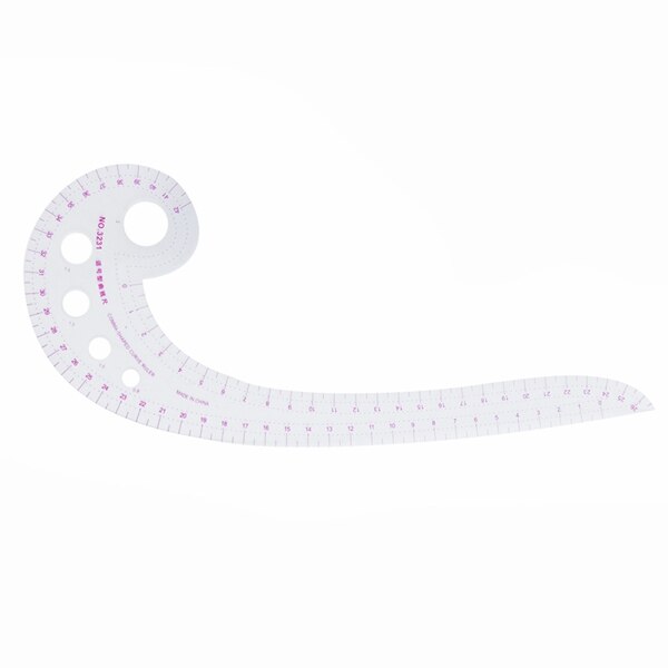 SODIAL(R) 11.8&quot; Long Comma Shaped Plastic Transparent French Curve Ruler Spline