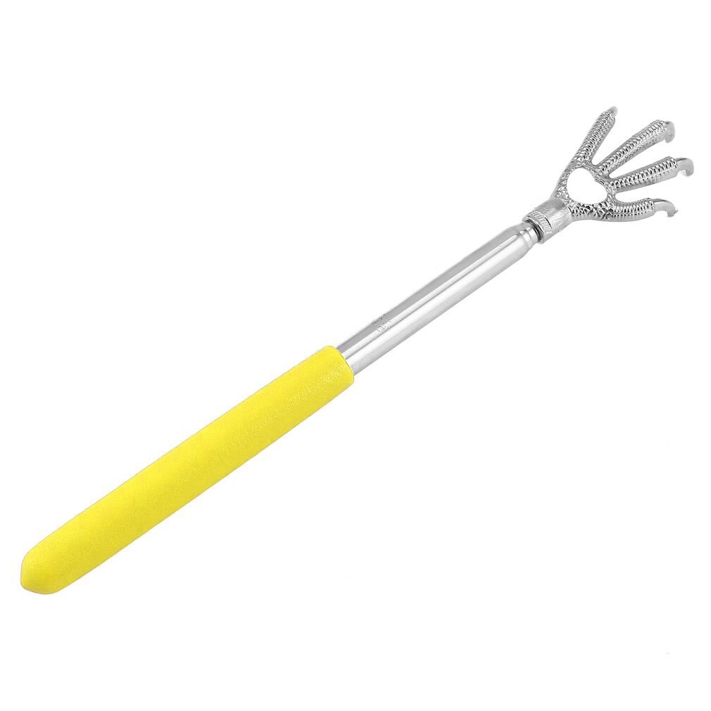 Telescopic Scratching Back Scratcher Back Massager Kit Back Scraper Extendable Telescoping Itch Health Products Hackle: yellow