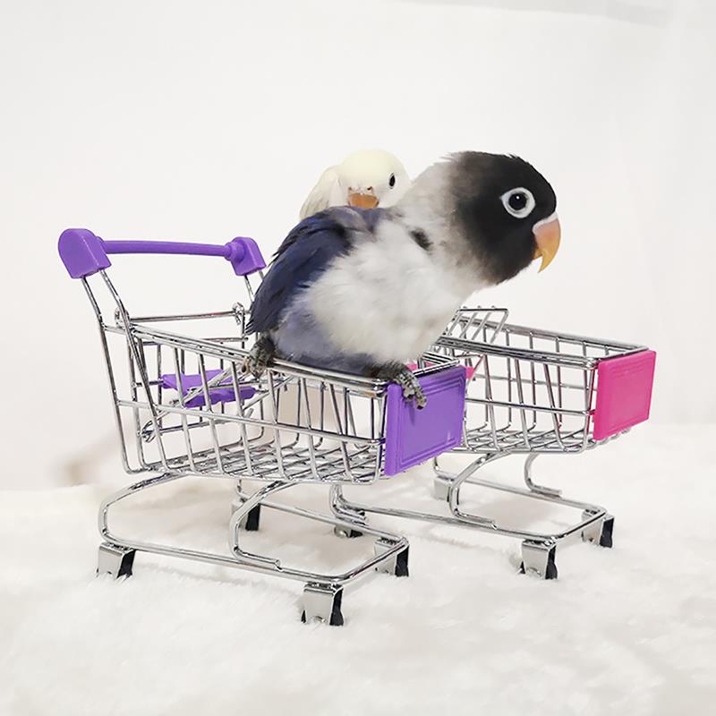 mini koszyk aluminiowy wózek na zakupy mini wózek na zakupy robić supermarketu wózek zwierzę domowe ptak papuga zabawka dla chomika