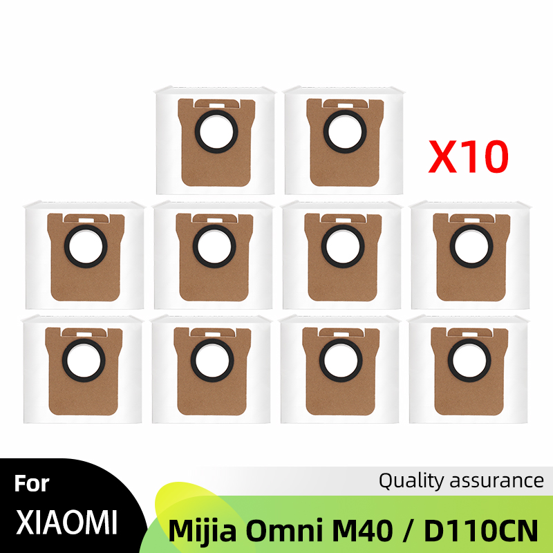 Ajuste para Xiaomi Mijia M40 / D110CN Robot aspirador de repuesto Cepillo Lateral principal filtro HEPA almohadillas de fregona bolsa de polvo accesorios de repuesto: Chocolate
