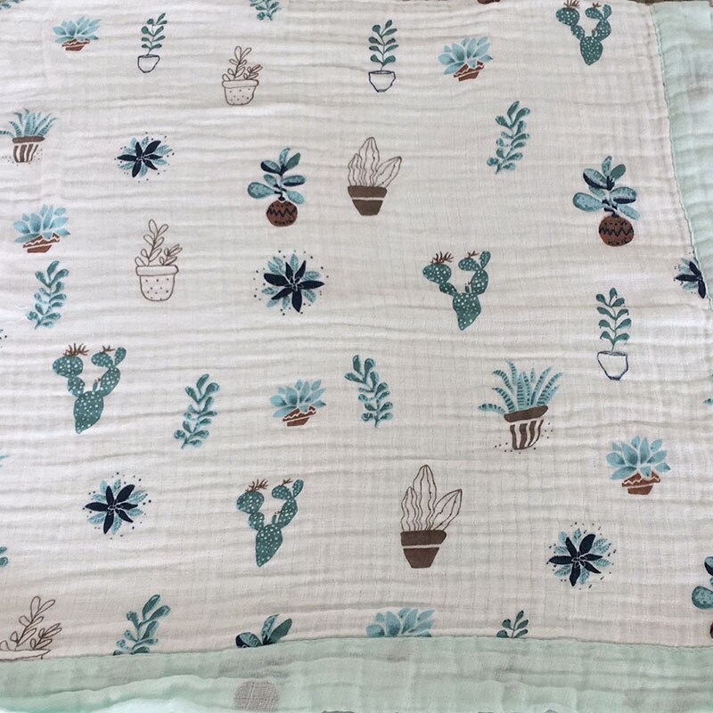 2- lags musselin bomull babytepper babysengetøy nyfødt swaddle wrap tykkere muslin bomull swaddle nyfødt swaddle: Pinnsvin