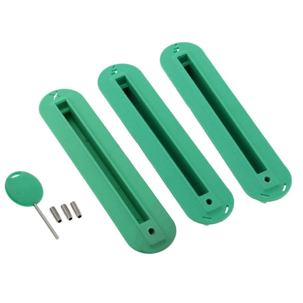 3pcs Future Tri pinne Box Surf tavola da Surf Surf Thruster pinne spine con 3 viti e 1 chiave pinna: green