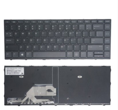 for HP 440 G5/440 G6/430 G5/445 G5/HSN-Q04C/HSN-Q06C/Q08C without backlight keyboard.: Black