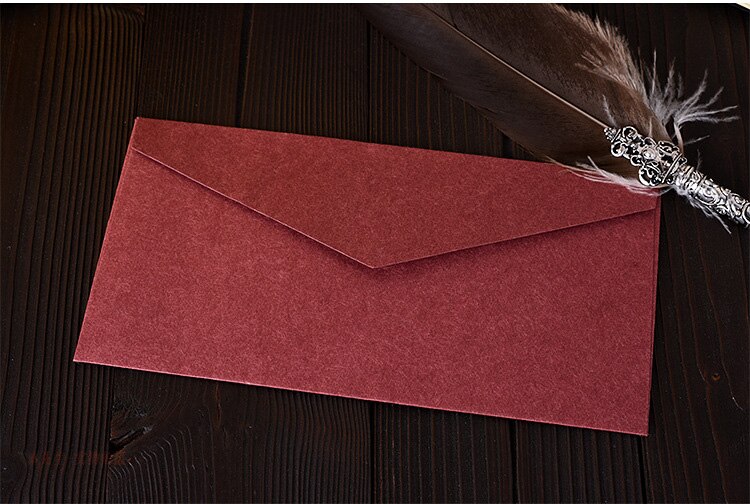 3PCS/PACK Kawaii Simple Solid Color Retro Paper Envelope Vintage Envelopes For Card Wedding Party Scrapbooking Papeleria sl1183: wine red