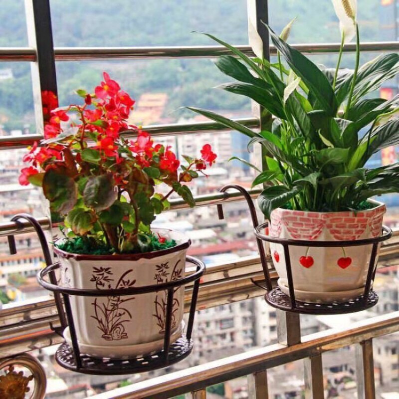 Barandillas de flores, barandilla colgante de partición de oficina, cesta colgante de otras macetas de aviones