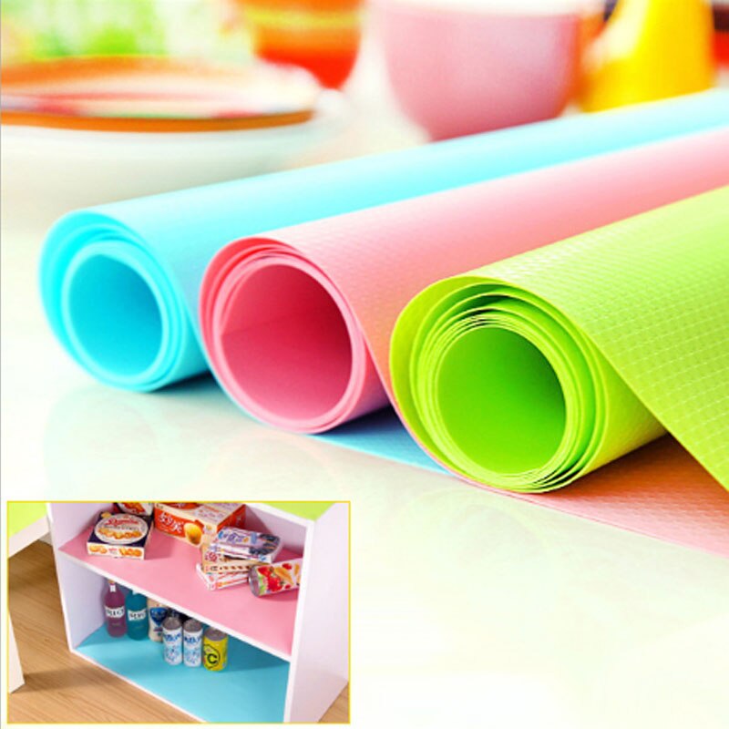 Washable Shelf Liners Cabinet Drawer Non-Slip Shelf Liner EVA Oil-proof Refrigerator Mat Cupboard Pad For Kitchen Cabinet Liner