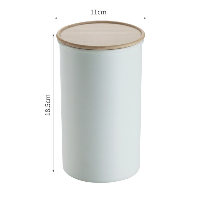 Simple Multigrain Nut Seasoning Storage Container Cylindrical Food Sealed Cans Plastic Airtight Storage Jars Creal Dispenser: W3