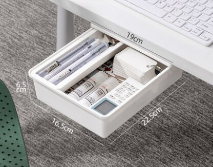 Hidden drawer storage box under the desk large desk office good things shelf under the desk hidden artifact: M