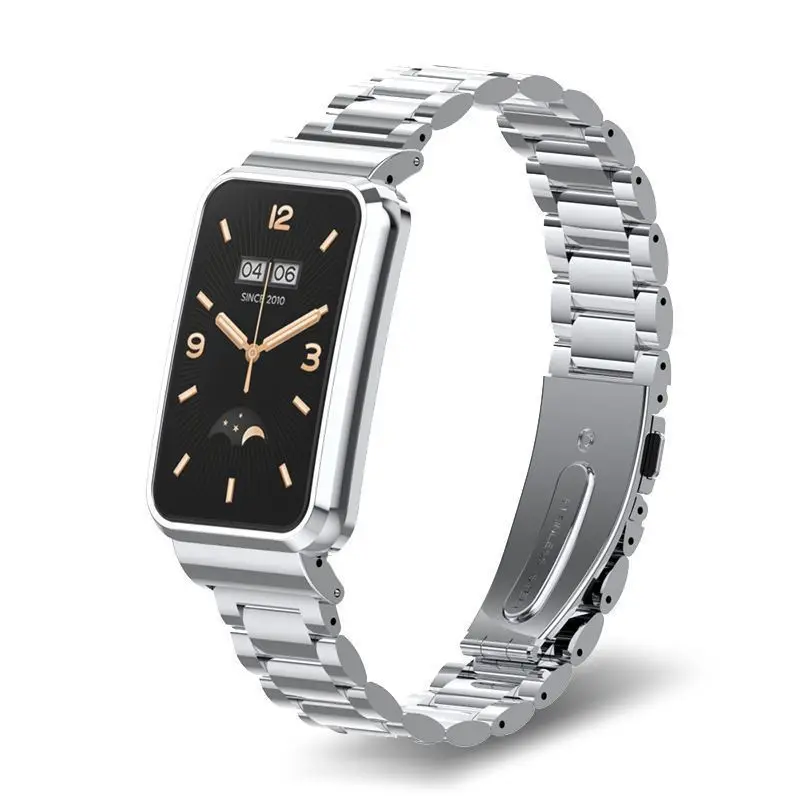 Correa de acero inoxidable para Xiaomi Mi Band 7 Pro, pulsera para reloj inteligente, Protector de caja de Metal, cubierta de pulsera para Mi Band 7 Pro