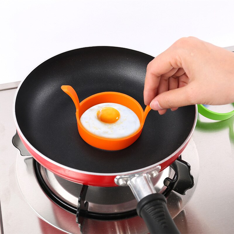 2 pezzi colazione frittata stampi per uova fritte commestibile anello per uova in silicone anello per pancake stampo antiaderente strumento per friggere accessori da cucina