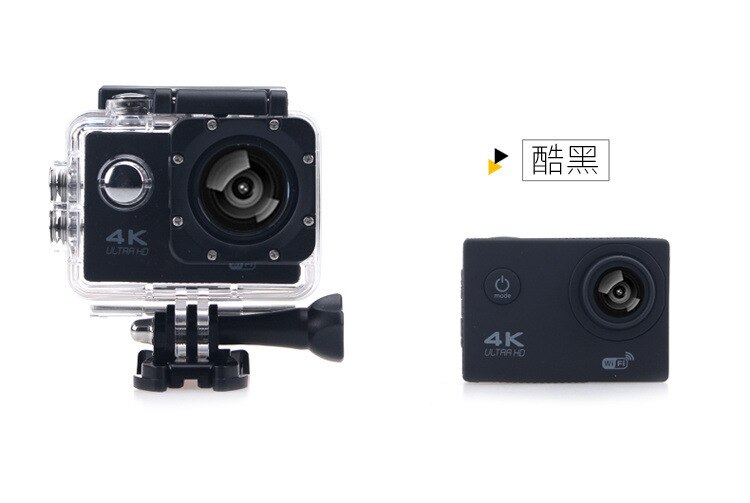 Sj9000 wifi 4k 1080p ultra hd kamera dvr dv videokamera 30m vanntett hjelm videokamera: Svart / Med 32gb tf-kort
