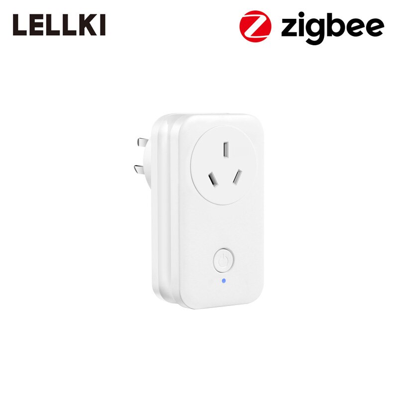 LELLKI Zigbee Smart Socket AU White Wireless Control light Switch Timer Plug for Zigbee Hue SmartThings Echo plus 10A 2200W