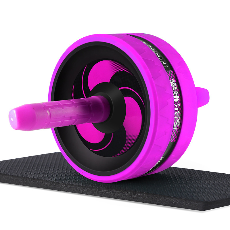 Dual Abs Abdominale Wiel Ab Roller Oefening Fitness Apparatuur Workout Gym Indoor Oefening: Purple