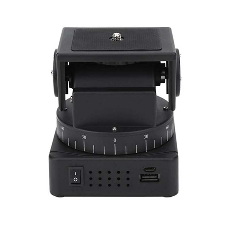 YT-260 Motorized Pan Tilt Tripod Head with Remote Control for Camera Mobile Phone 1/4 Screw 260g Maximum Load Photography