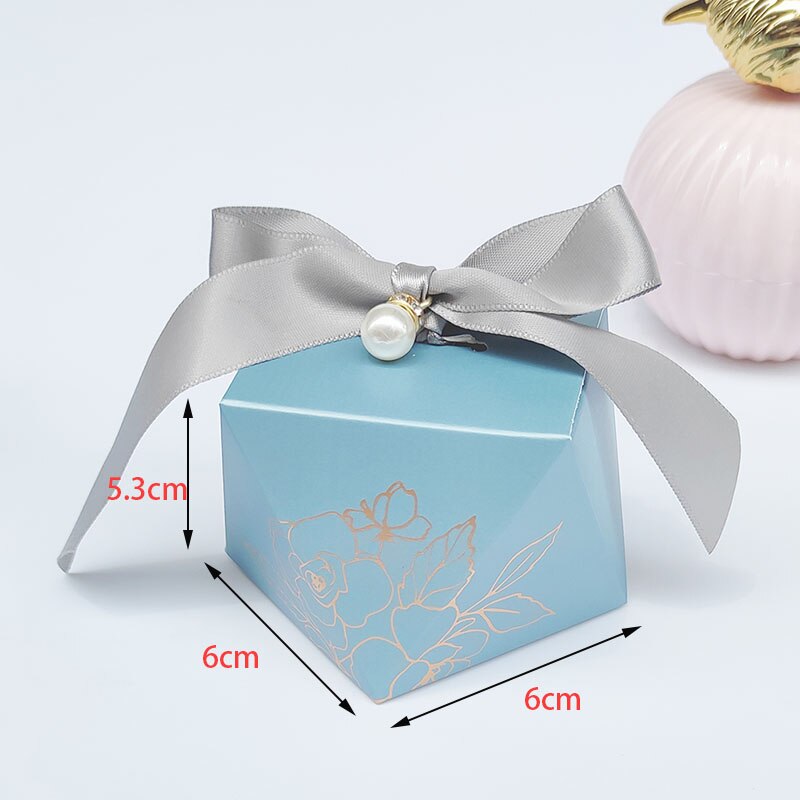 Box Diamond Shape Paper Candy Boxes Chocolate Packaging Box Wedding Favors for Guests Baby Shower Birthday Party