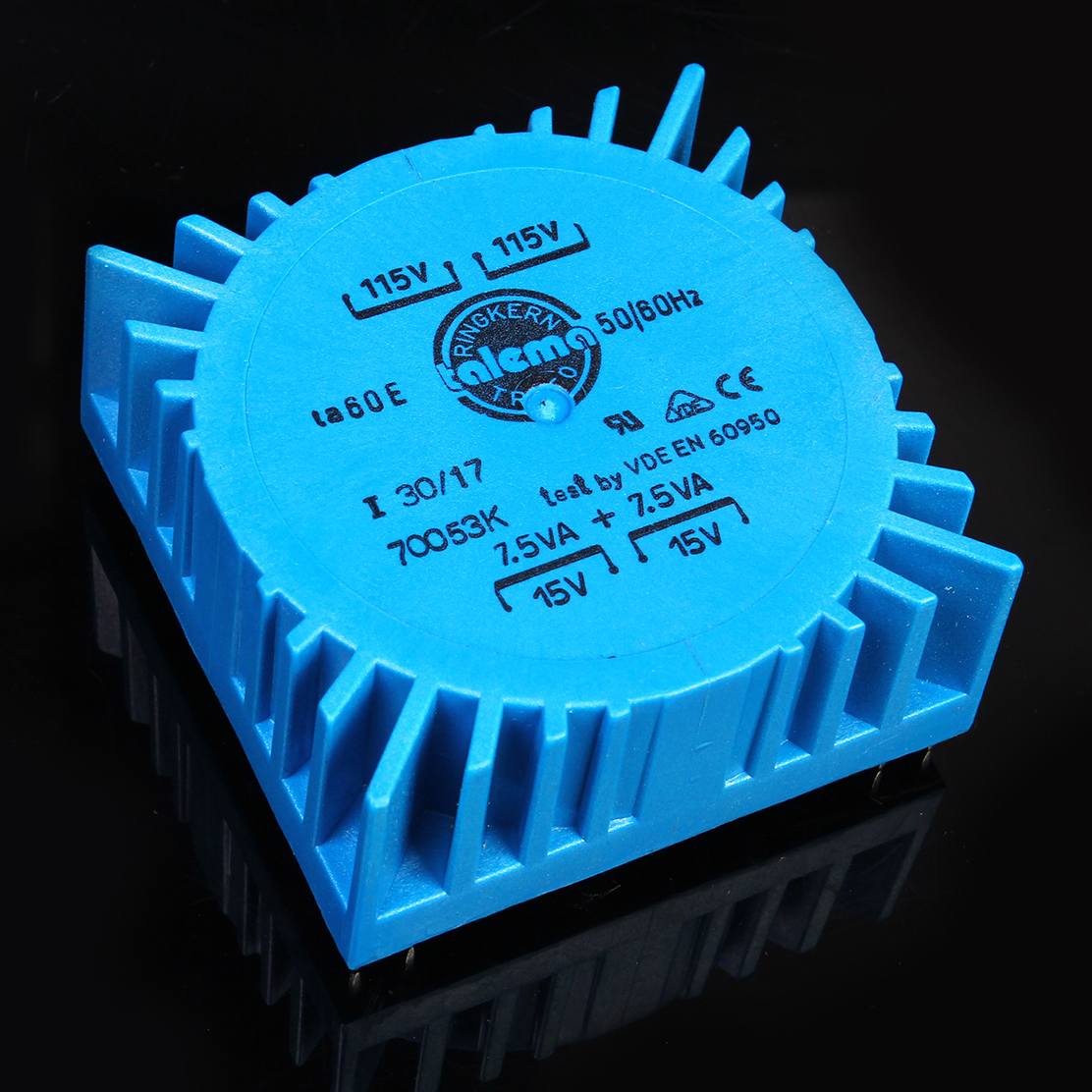 Talema 15W Double 7V 9V 12V 15V 18V 22V imported ring transformer fever ring cattle 15VA amplifier transformer transformer: SKY BLUE